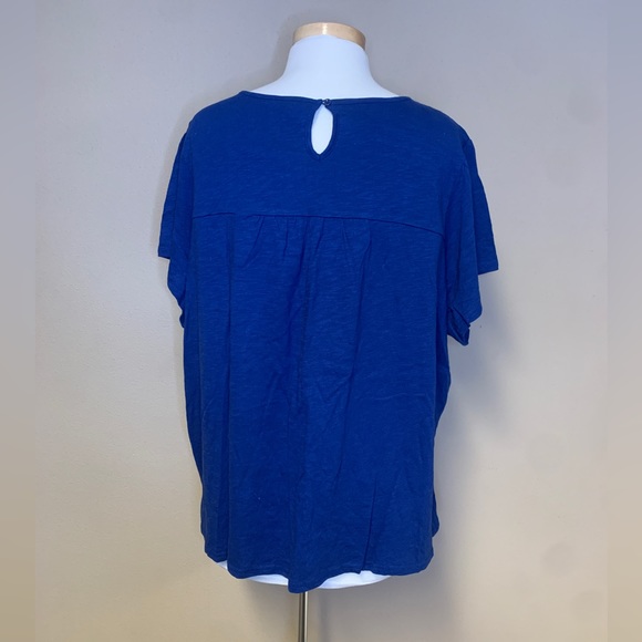 NWT - Ella Moss - Blue Floral Top - Picture 3 of 8